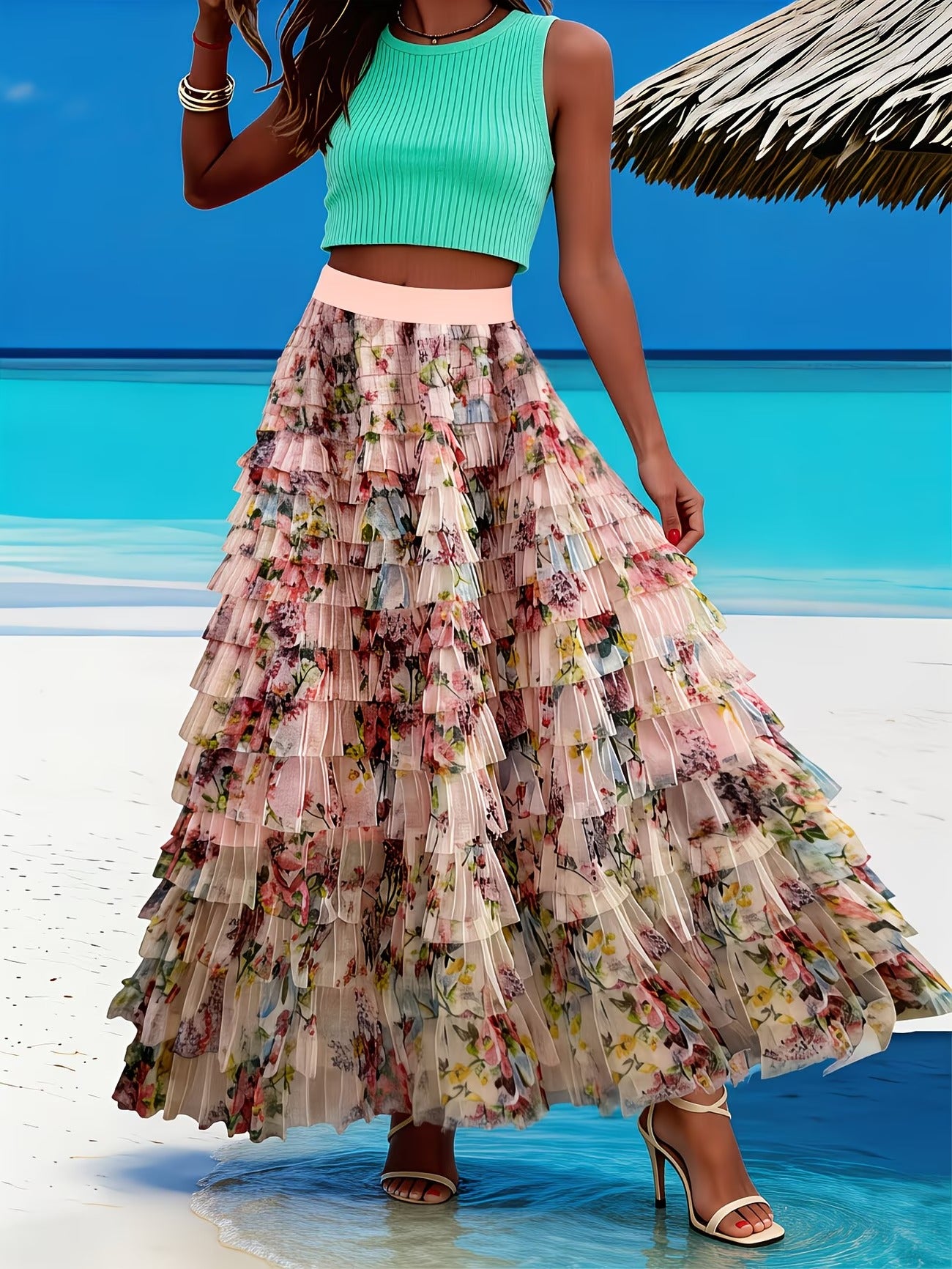 Women's Long Skirt-WS048