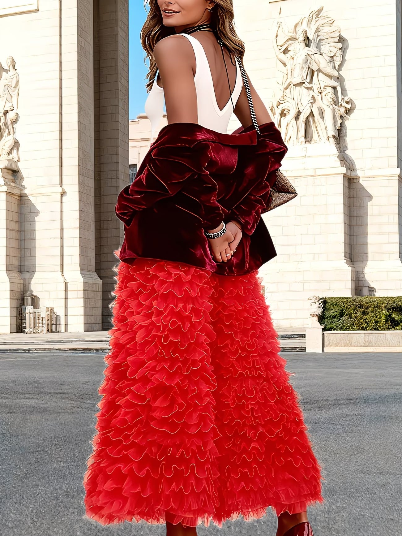 Women's Long Skirt-WS035