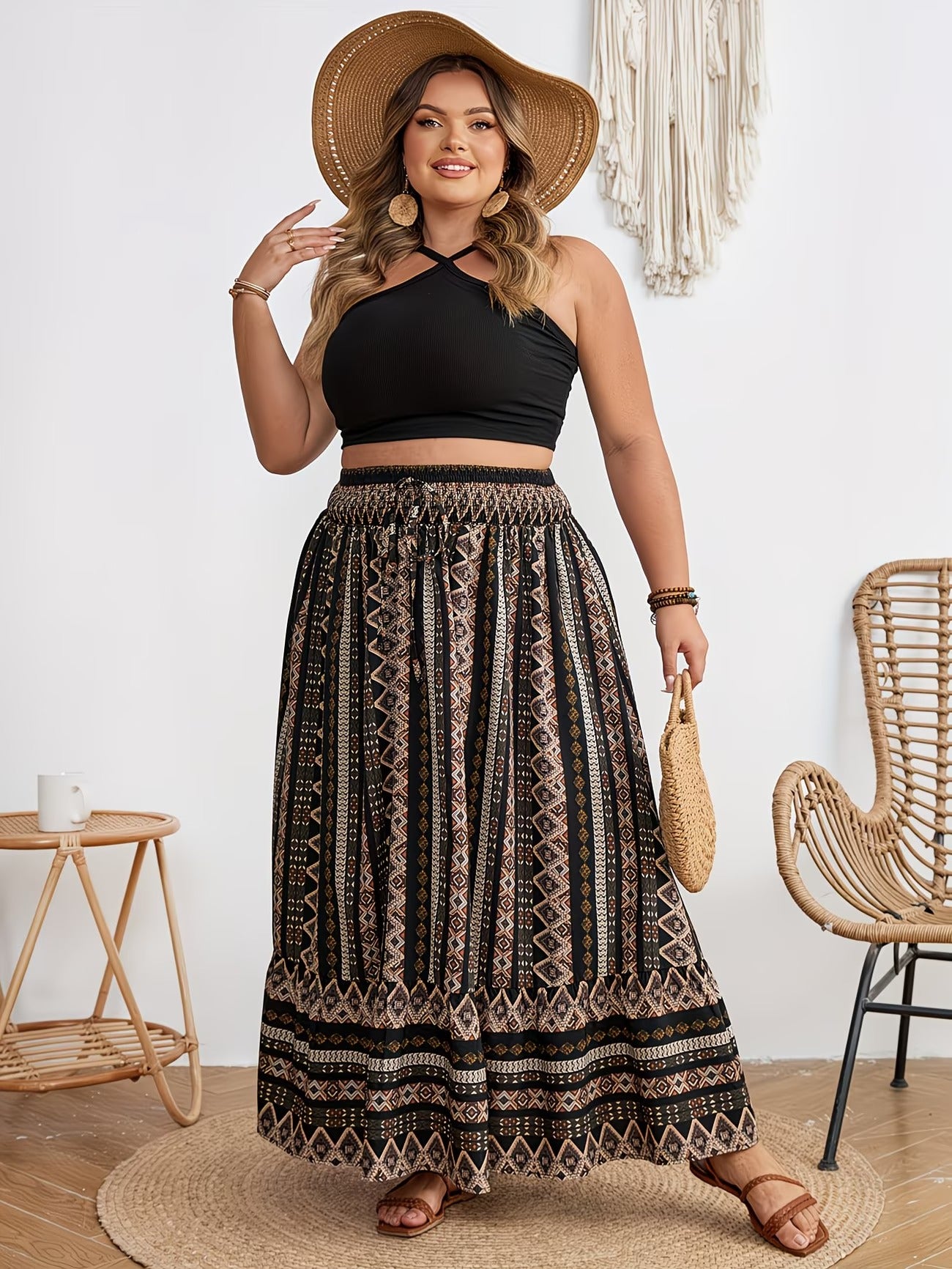 Women's Long Skirt-WS045