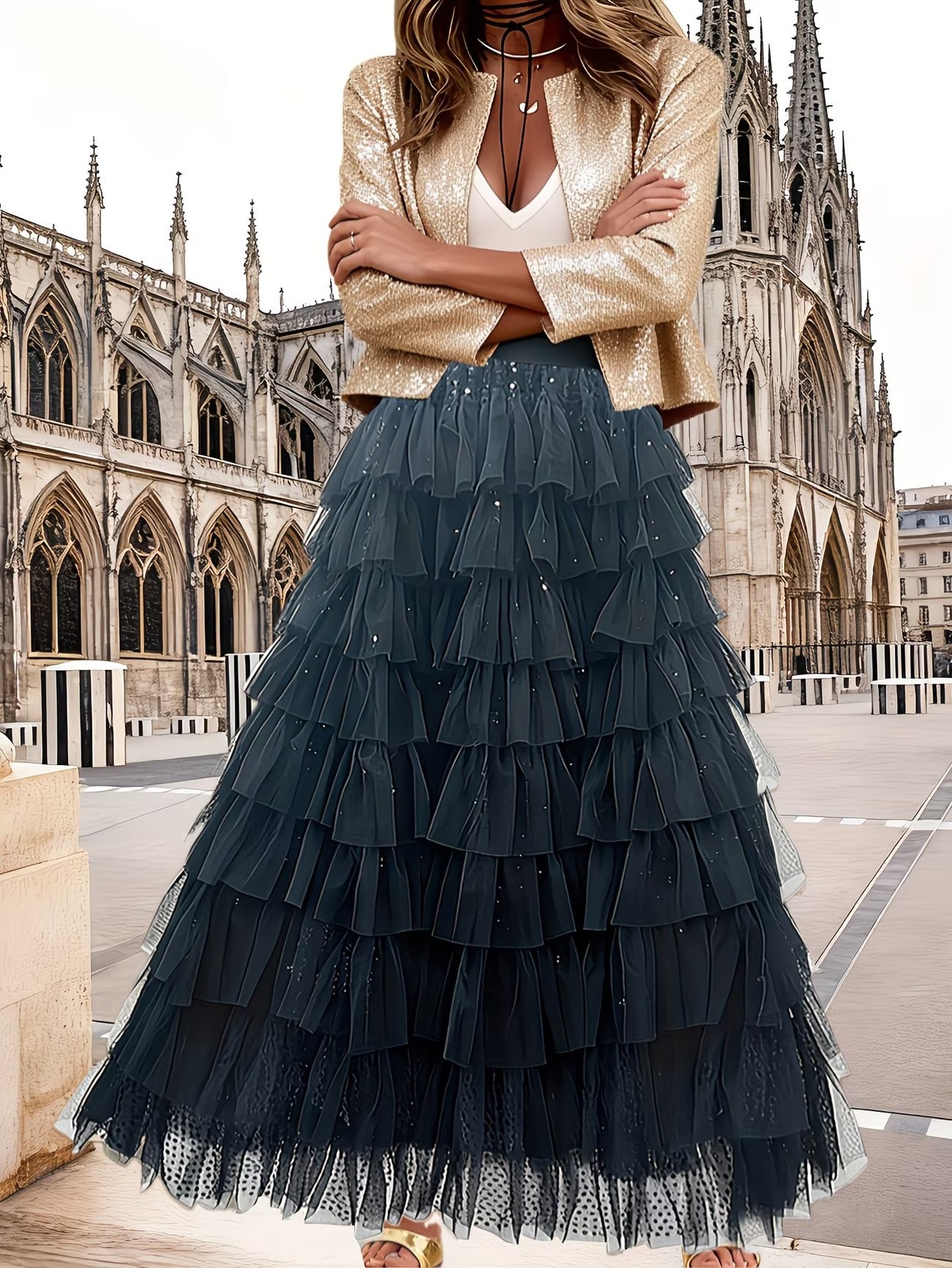 Women's Long Skirt-WS020