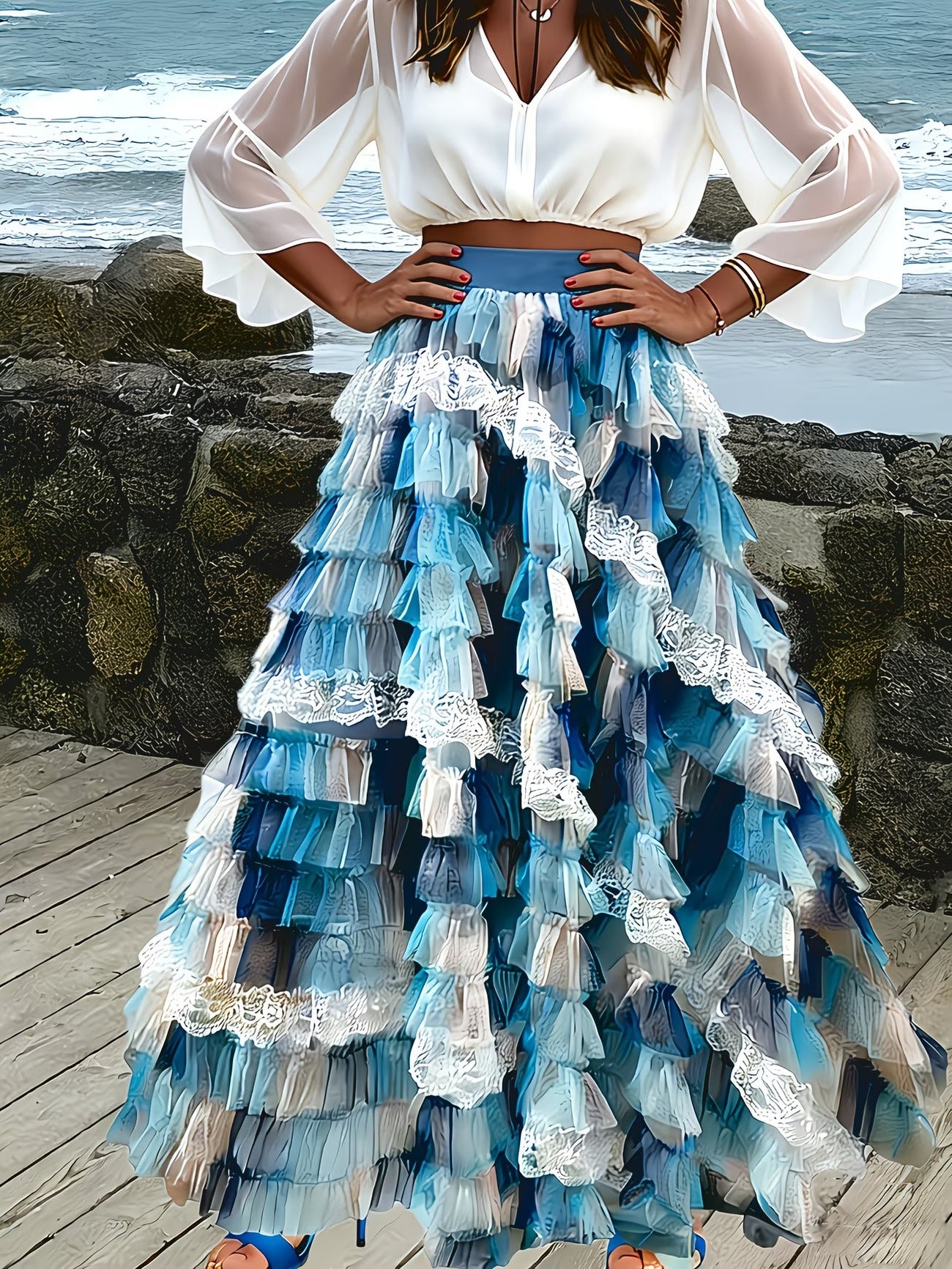 Women's Long Skirt-WS024